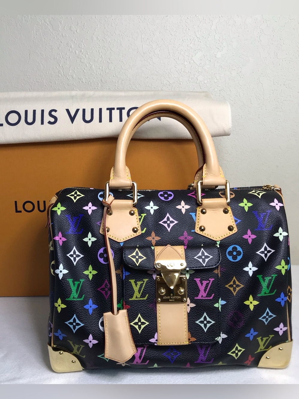 Louis Vuitton Takashi Murakami Speedy 30 Multicolor Black